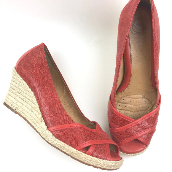 Nurture Espadrille Wedge Shoe Size 8.5 Peep Toe - Picture 3 of 8